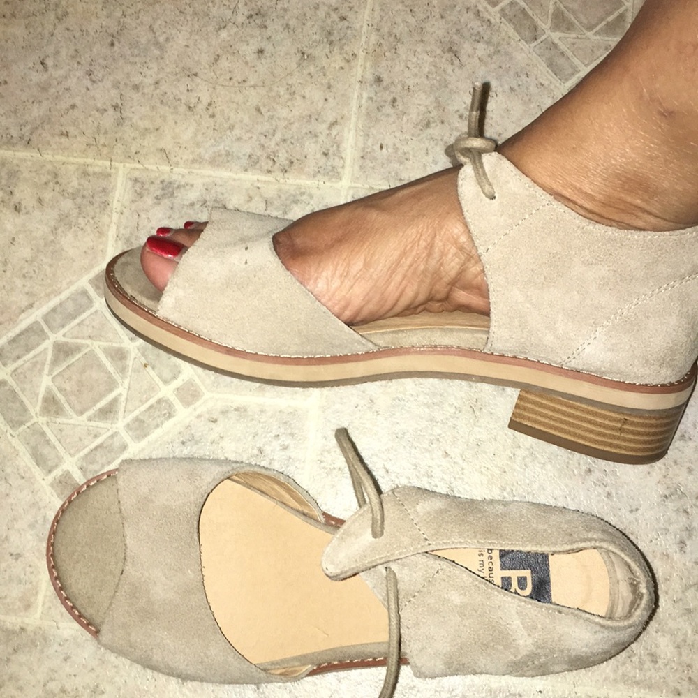 BC vegan & PETA APPROVED peep ankle tie su…